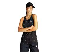 adidas Mujer Essentials Monogram Loose Graphic Tank Top, Black, S