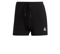 adidas Mujer Essentials Slim 3-Stripes Shorts, Black / White, XXL