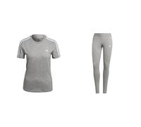 adidas Mujer ESSENTIALS SLIM 3-STRIPES T-SHIRT, 3-STRIPES LEGGINGS AND 3-STRIPES BIKE SHORTS