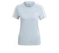 adidas Mujer Essentials Slim 3-Stripes Tee, Wonder Blue / White, M