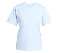 adidas Mujer Essentials Small Logo Cotton Shirt, Glow Blue/White, S