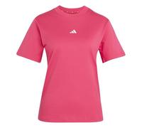 adidas Mujer Essentials Small Logo Cotton Shirt, Power Pink/White, M