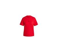 adidas Mujer Essentials Small Logo Cotton T-Shirt, Pure Ruby/Black, XL