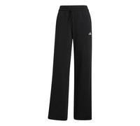 adidas Mujer Essentials Small Logo Feel Cozy Open HEM Pants, Black/White, XL