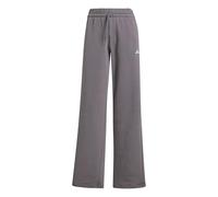 adidas Mujer Essentials Small Logo Feel Cozy Open HEM Pants, Grey strata/White, L
