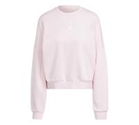 adidas Mujer Essentials Small Logo Feel Cozy Relaxed Fit Sweatshirt, Clear Pink/White, L