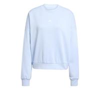 adidas Mujer Essentials Small Logo Feel Cozy Relaxed Fit Sweatshirt, Glow Blue/White, XS