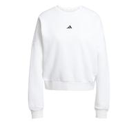 Adidas Donna Essentials Small Logo Feel Cozy Relaxed FIT Sweatshirt, White/Black, L