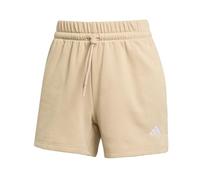 Adidas Mujer Essentials Small Logo Feel Cozy Shorts, Warm Sandstone/White, XS