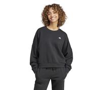 adidas Mujer Essentials Small Logo Feel Cozy Sweatshirt, Black/White, S