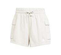 adidas Mujer Essentials Small Logo French Terry Cargo Shorts, Wonder Alumina/White, XXL