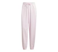 Adidas Mujer Essentials Small Logo French Terry Cuffed Pants, Clear Pink/White, L