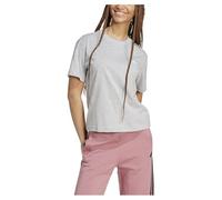adidas Mujer Essentials Small Logo T-Shirt, Medium Grey Heather, M