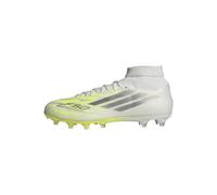 adidas Mujer F50 SPARKFUSION League Mid Cut Firm Ground/Artificial Ground Football Boots Womens, FTWR White/Iron Met./hi-Res Yellow, 39 1/3 EU