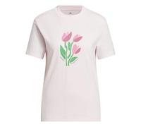 adidas Mujer Floral Bloom At Your Own Pace Graphic Shirt, Distilled Pink, M