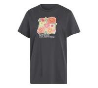 adidas Mujer Floral Loose Graphic 2 Shirt, Carbon, L