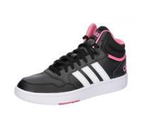adidas Mujer Hoops 3.0 Mid Shoes, core black/Cloud white/pink fusion, 36 2/3 EU