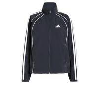 adidas Mujer Iconic Woven Tracktop with 3-Stripes Sweatshirt, Black/White, S