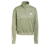 adidas Mujer Iconic Wrapping 3-Stripes Snap Track Jacket, Tent Green/White, S