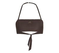 adidas Mujer Iconisea Ribbed Padded Bandeau Bikini Top Swimwear, Aurora Coffee, 40