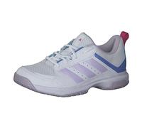 adidas Mujer Ligra 7 Indoor Shoes, Cloud White/Silver Dawn/Blue Fusion, 38 2/3 EU