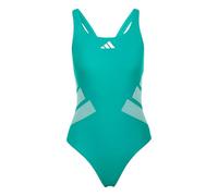 adidas Mujer Logo C-Back Swimsuit Swimwear, Equipment Green/White, 44