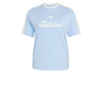 adidas Mujer Lux Tiro Loose Graphic Shirt, Glow Blue, M