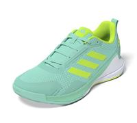 adidas Mujer Novaflight 2 Indoor Shoes, Flash Aqua/Lucid Lemon/FTWR White, 41 1/3 EU