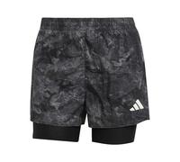 Adidas Mujer Own The Run Spray Dye 2in1 Short, Grey Four/Black, L