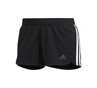 adidas Mujer Pacer 3-Stripes Knit Shorts (Plus Size), Black / White, XL Plus