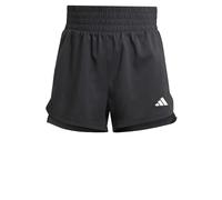 Adidas Mujer Pacer Training 3-Stripes Woven High-Rise Shorts, Black/White, L 5 Inch