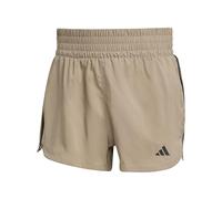 adidas Mujer Pacer Training 3-Stripes Woven High-Rise Shorts, Chalky Brown/Black, XL 5 Inch