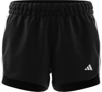 Adidas Mujer Pacer Training 3-Stripes Woven Mid-Rise Shorts, Black/White, L