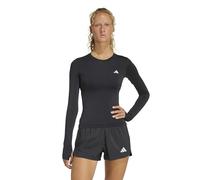 adidas Mujer Power Essentials Workout Contour Long Sleeve Shirt, Black, XXL