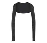 adidas Mujer Power Essentials Workout Contour Shrug Shirt, Black, L