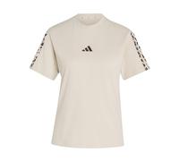 adidas Mujer Seasonal Essentials Animal Print 3-Stripes Shirt, Crystal Linen/Multicolor/Crystal Linen, M