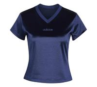 adidas Mujer Seasonal Essentials Satin Shirt, Dark Blue, S