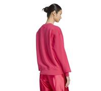 adidas Mujer Seasonal Essentials Satin V-Neck Sweatshirt, Power Pink, S