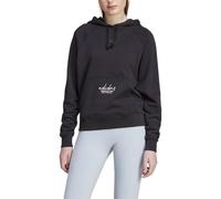 adidas Mujer Signature Graphic Embroidery French Terry Loose Hoodie, Black, S