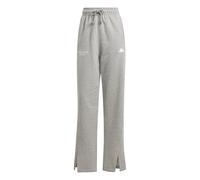 adidas Mujer Signature Graphic Embroidery French Terry Straight Leg Pant, Medium Grey Heather, XS