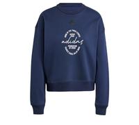 adidas Mujer Signature Graphic Print Fleece Loose Sweatshirt, Legend Ink, L