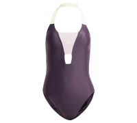 adidas Mujer Sportswear Colorblock Swimsuit, Aurora Black/Preloved Fig, 38