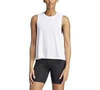 adidas Mujer Studio Tank Top, White/Grey Two, S