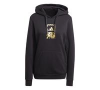 adidas Mujer Tech Metallic Graphic Hoodie, Black, M