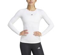 adidas Mujer Techfit Longsleeve Training Top Shirt, White, M