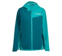 adidas Mujer Terrex Multi 2.5 Layer RAIN.RDY Jacket, Mystery Green/Pure Teal, XL