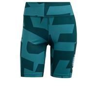 adidas Mujer Terrex Multi 8inch Printed Tight Shorts, Mystery Green/Aurora Ivy, XS