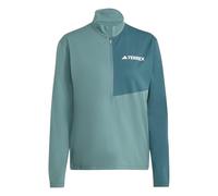 Adidas Mujer Terrex Multi Climacool Half Zip Long Sleeve, preloved Teal/Mystery Green, S