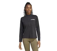 adidas Mujer Terrex Multi Climacool Half Zip Long Sleeve Shirt, Black, XXS
