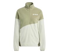 adidas Mujer Terrex Multi Climawarm Fleece Anorak Sweatshirt, Tent Green/halo Green, L